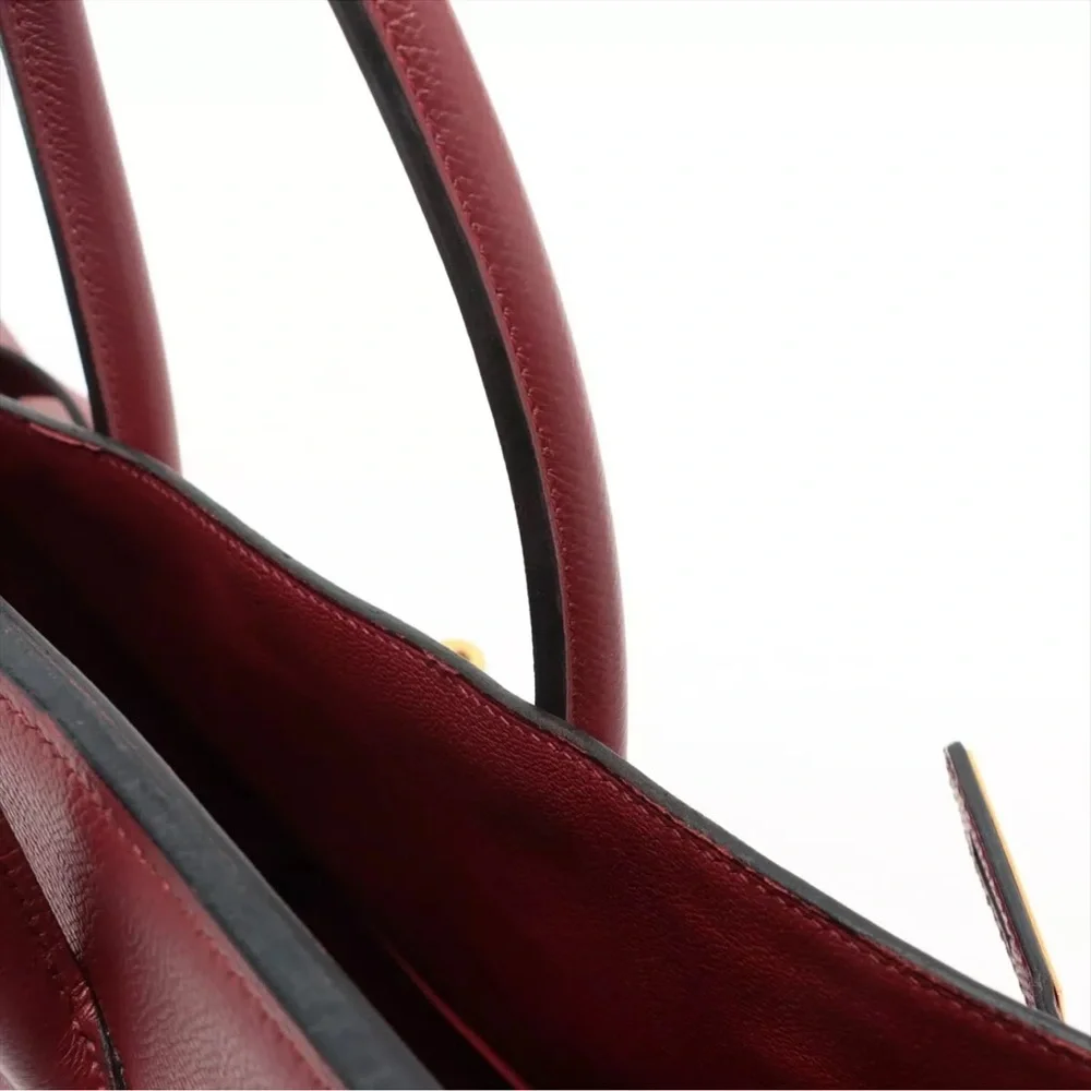 Authentic HERMES Birkin 35 courchevel leather Rouge burgundy - Picture 5 of 14